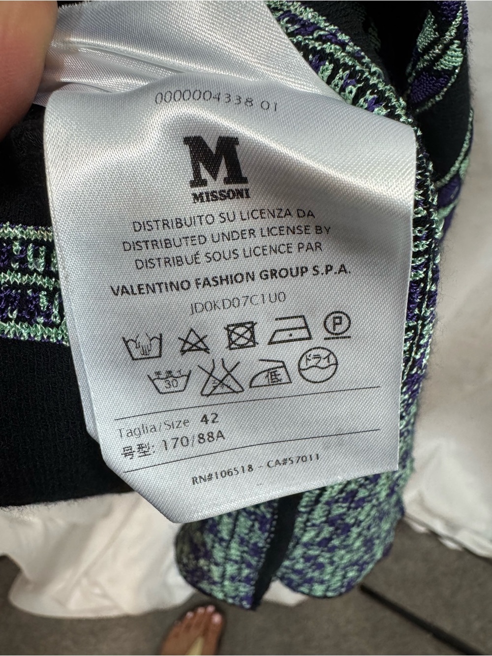 Missoni Black Mini Dress with Green and Purple Trim 42 - Picture 11 of 14